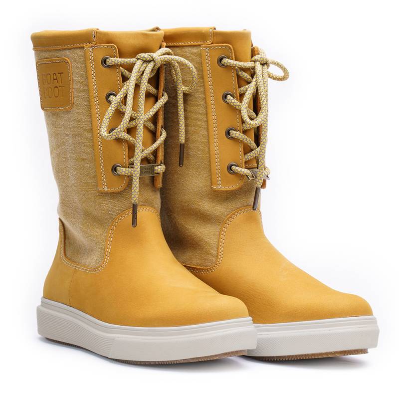 HIGH CUT LACEUP CANVAS YELLOW